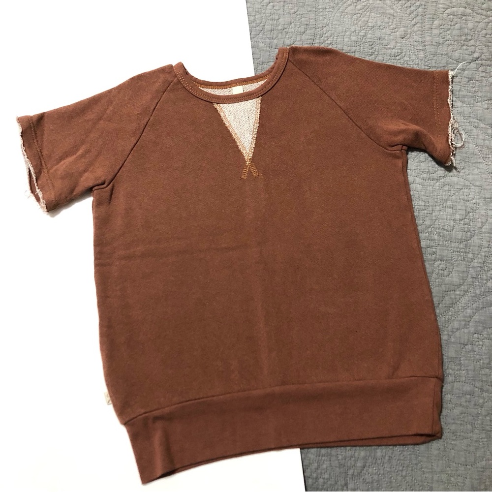 CHILDHOODS Cognac Brown Sweatshirt Top • 8 Unisex